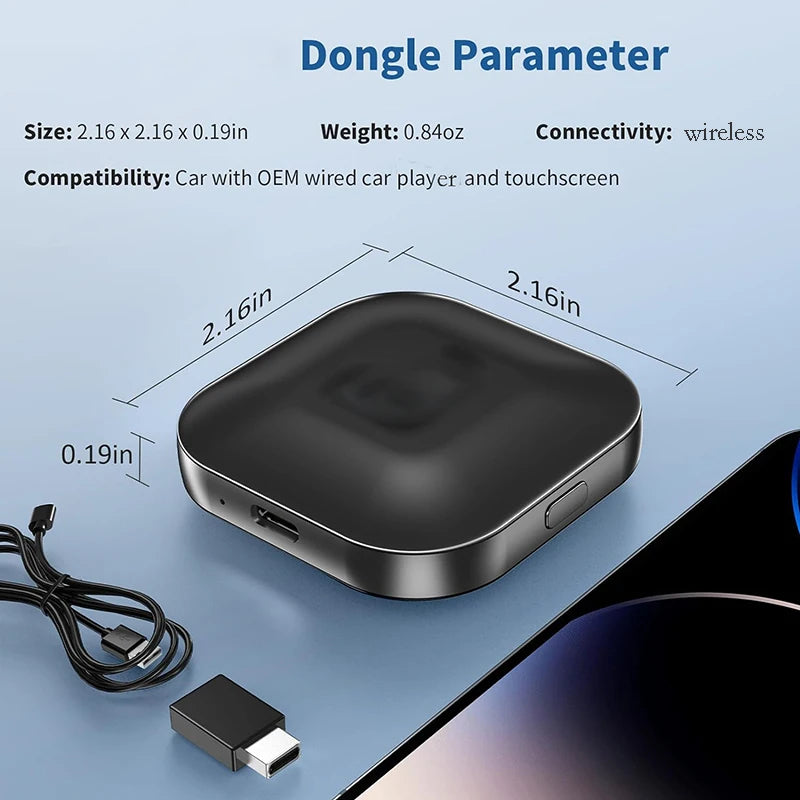 C1 Wireless Carplay AI BOX Wireless Android Auto WIFI 2.4G & 5.8Ghz BT5.0 Auto Connect Plug&Play for Wired AA CP Cars
